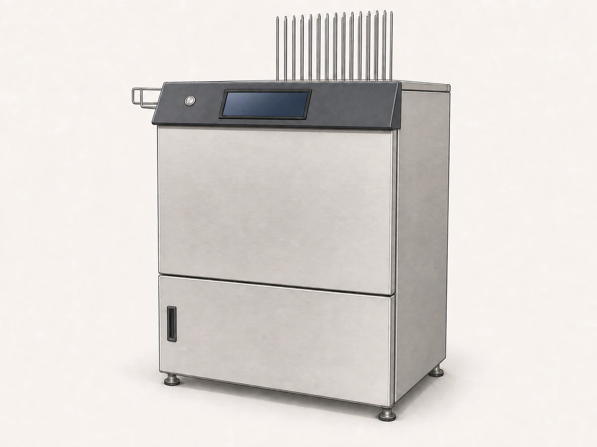 Eurping laboratory glassware washer with spray rack on top
