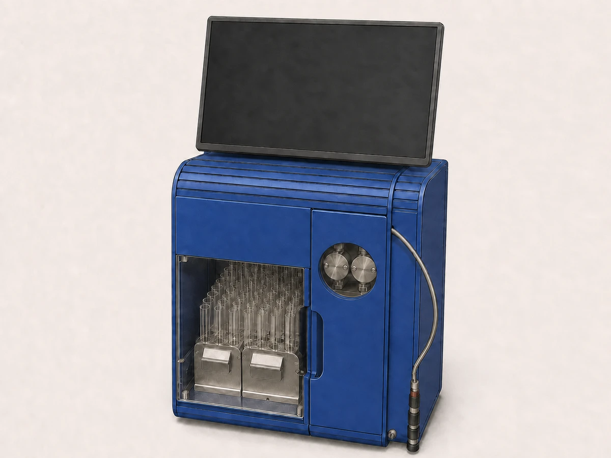 Blue Interchim puriFlash XS520Plus flash chromatography system with touchscreen and fraction collector