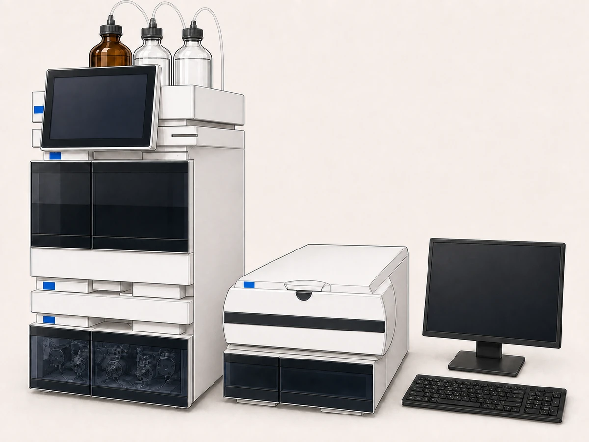 Agilent 1290 Infinity III UPLC module stack with workstation